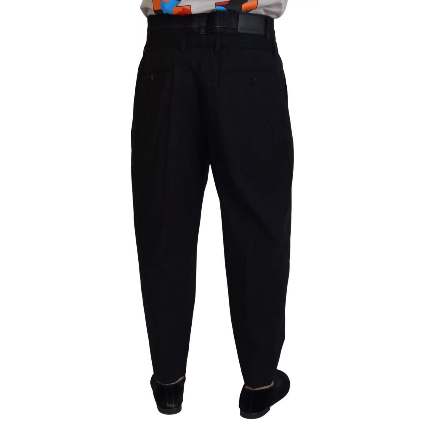 Dolce & Gabbana Black CottonStretch Loose DenimTrouser Jeans