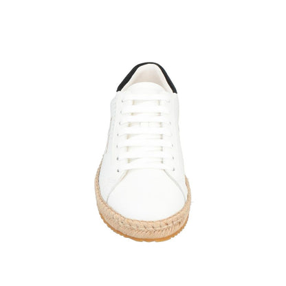 Palm Angels White Calfskin Low Top Sneakers