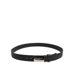 Dolce & Gabbana Black Leather Classic Metal Logo Buckle Belt BEL9603-85