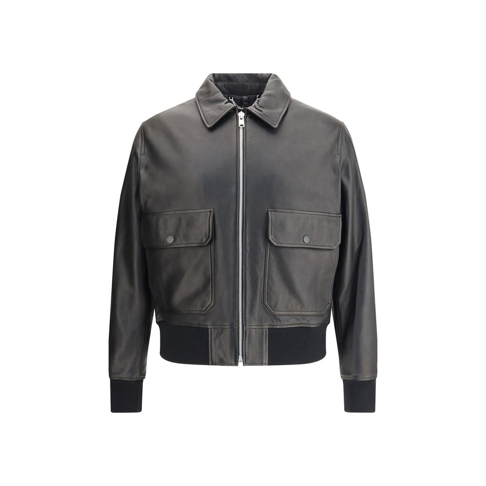 Belstaff Black Lamb Ovis Aries Aries Bomber