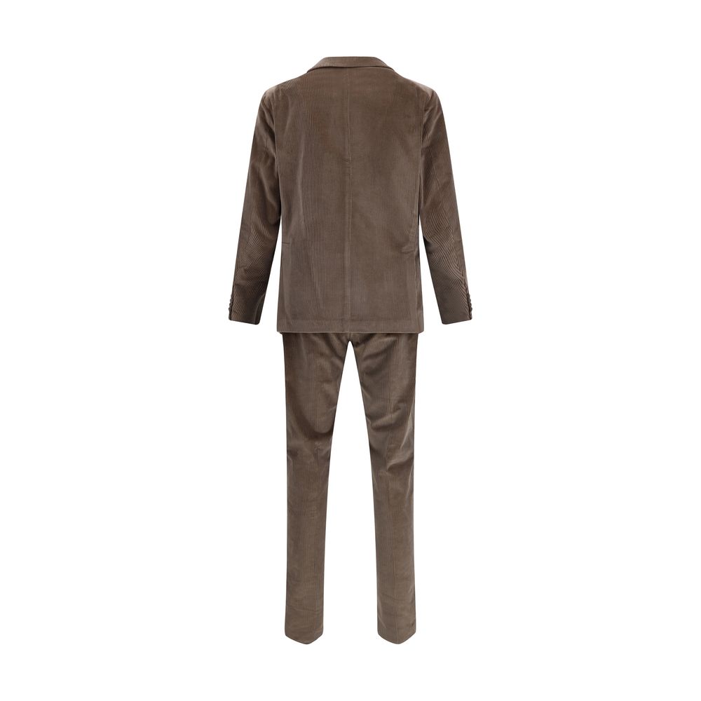Tagliatore Brown Cotton Two-Piece Suit