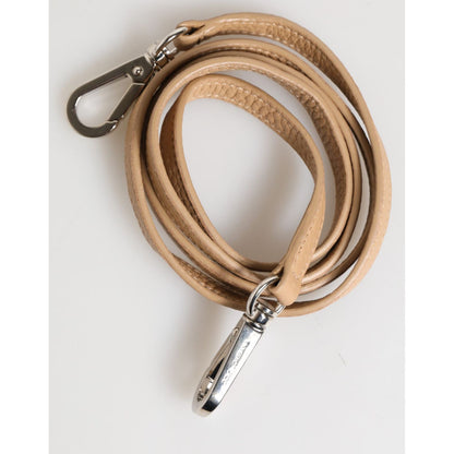 Dolce & Gabbana Beige Calfskin Leather Large Crossbody Card Holder Wallet