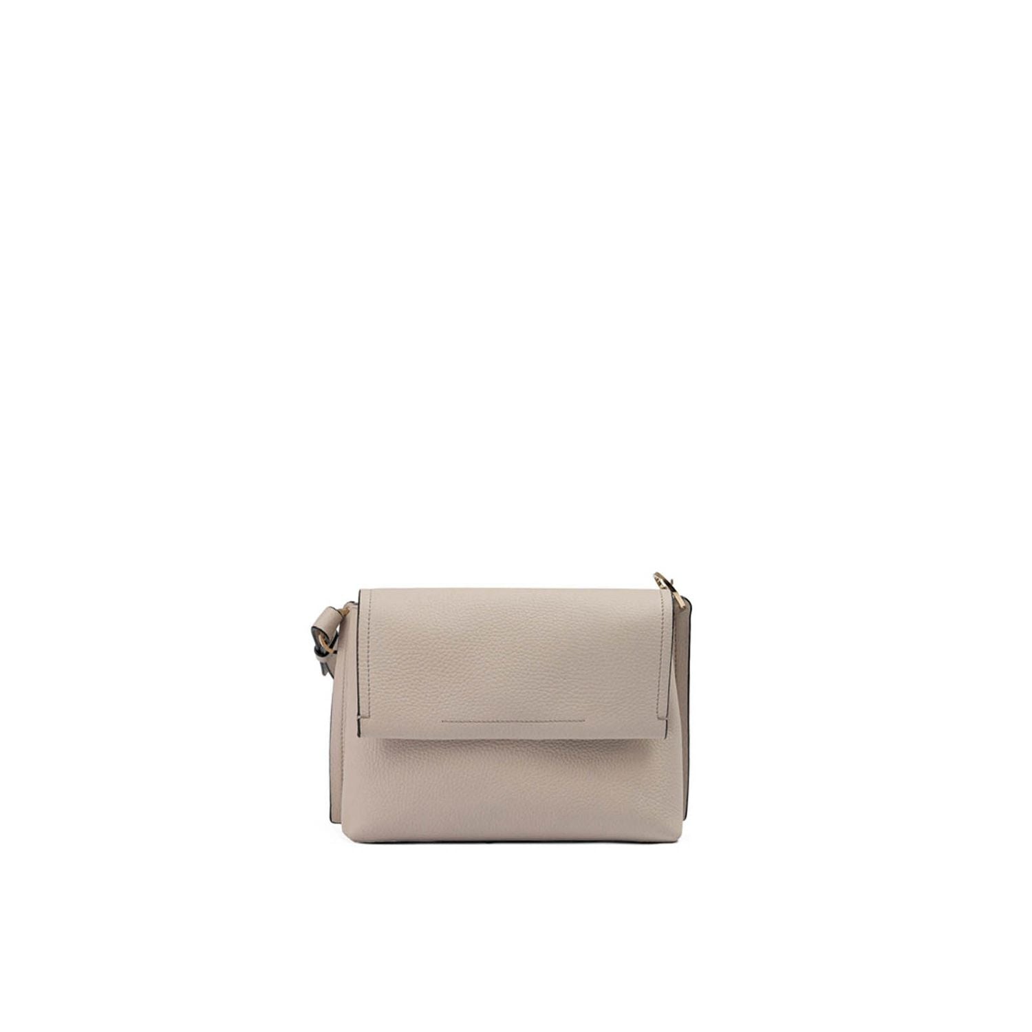 Giada Beige Grained Leather Crossbody Bag