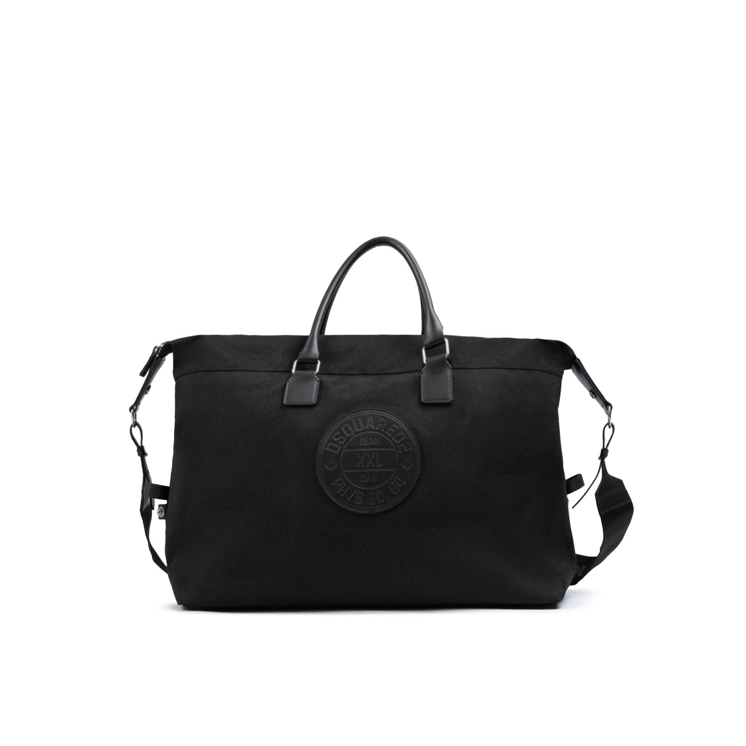 Front view with bag zipped and handles upright.