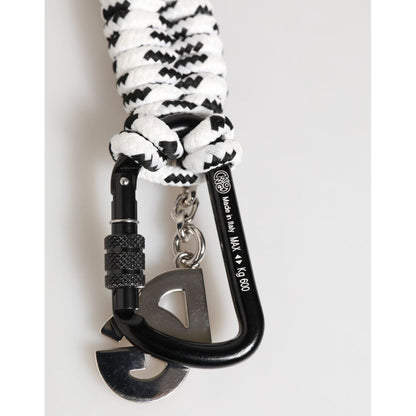 Dolce & Gabbana Multicolor Polyester Tape String DG Logo Keychain Keyring