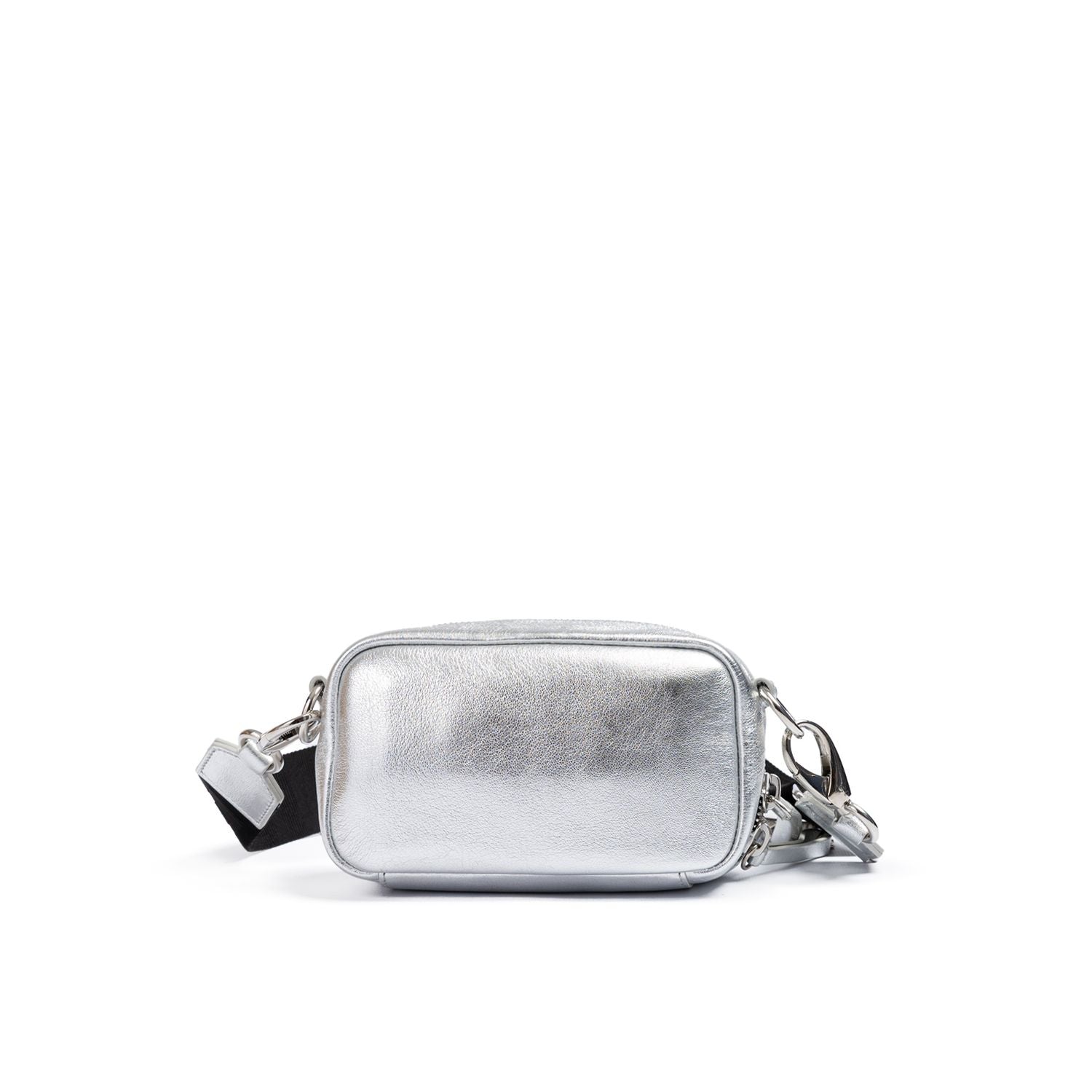 Front view with bag zipped and handles upright.