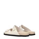 Palm Angels Beige Leather Slippers Sandals PA-8547288940809-EU40/US7