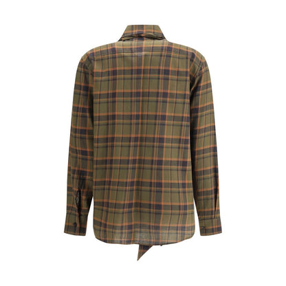Saint Laurent Green Cotton Pattern Shirt