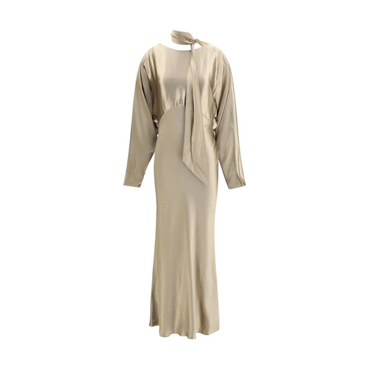 The Andamane Gold Viscose Casual Dress