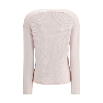 Forte_Forte White Wool Cashmere Sweater