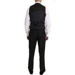 Dolce & Gabbana Black Wool Dress Waistcoat Gillet Vest