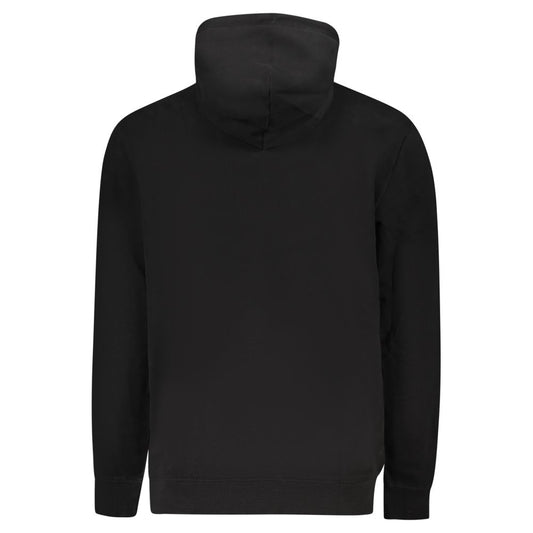 Back view of Tommy Hilfiger Black Cotton Men Sweater with hood.