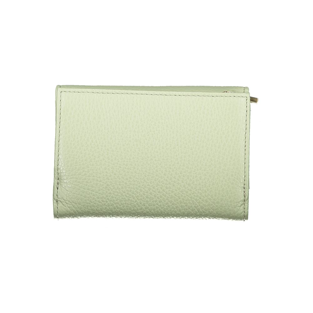 Coccinelle Green Leather Women Wallet, Italian crafted with modern elegance, showcasing fine leather and practical design.