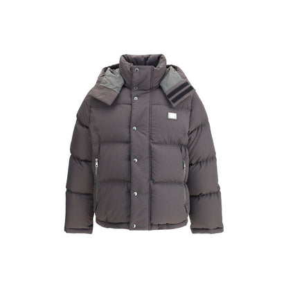 Dolce & Gabbana Gray Padded Down Jacket Polyester Coat