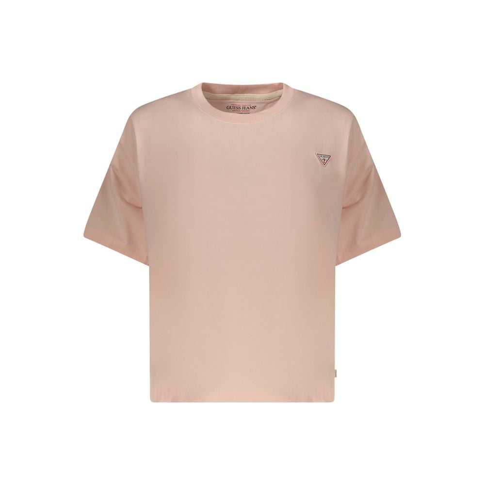 Guess Jeans Pink Cotton Women T-Shirt GU-39567-S