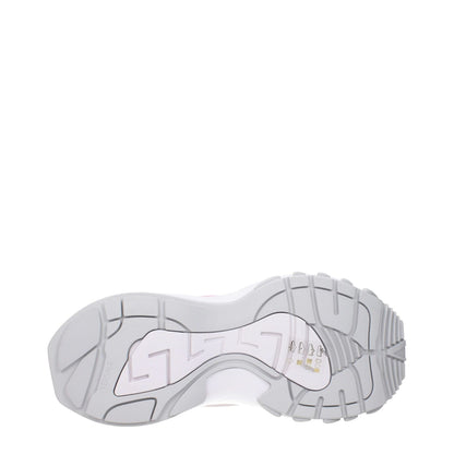 Versace White Fabric Chunky Sneakers