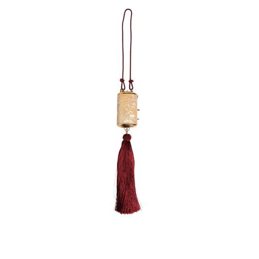 Dolce & Gabbana White Resin Gold Metal Crossbody Mini Purse Pendant Bag