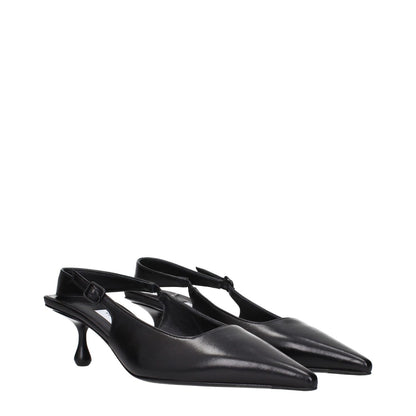 Jimmy Choo Black Leather Sandals with sleek design and back logo, MPN AMEL50NAPBLACK, code F84229, elegant footwear for style.