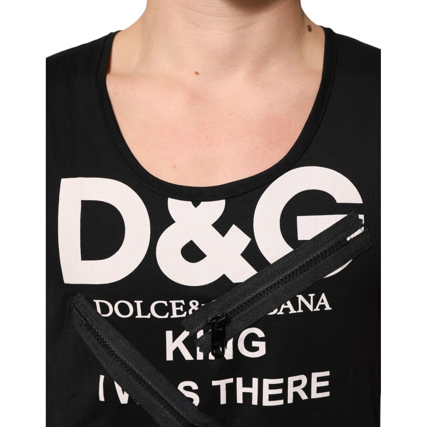 Dolce & Gabbana Black Cotton Sleeveless Tank Top DG Logo Men T-shirt