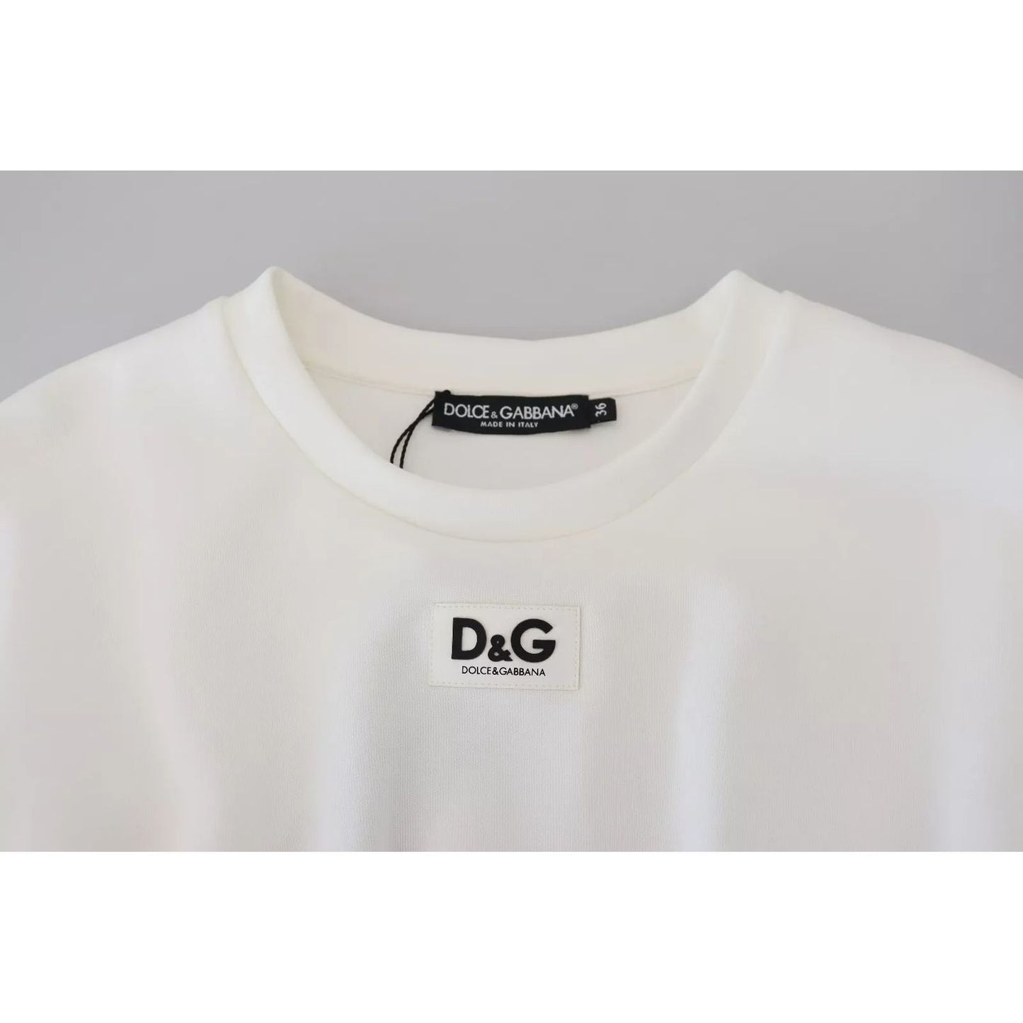 Dolce & Gabbana White Cotton Corset Stretch Top  T-shirt