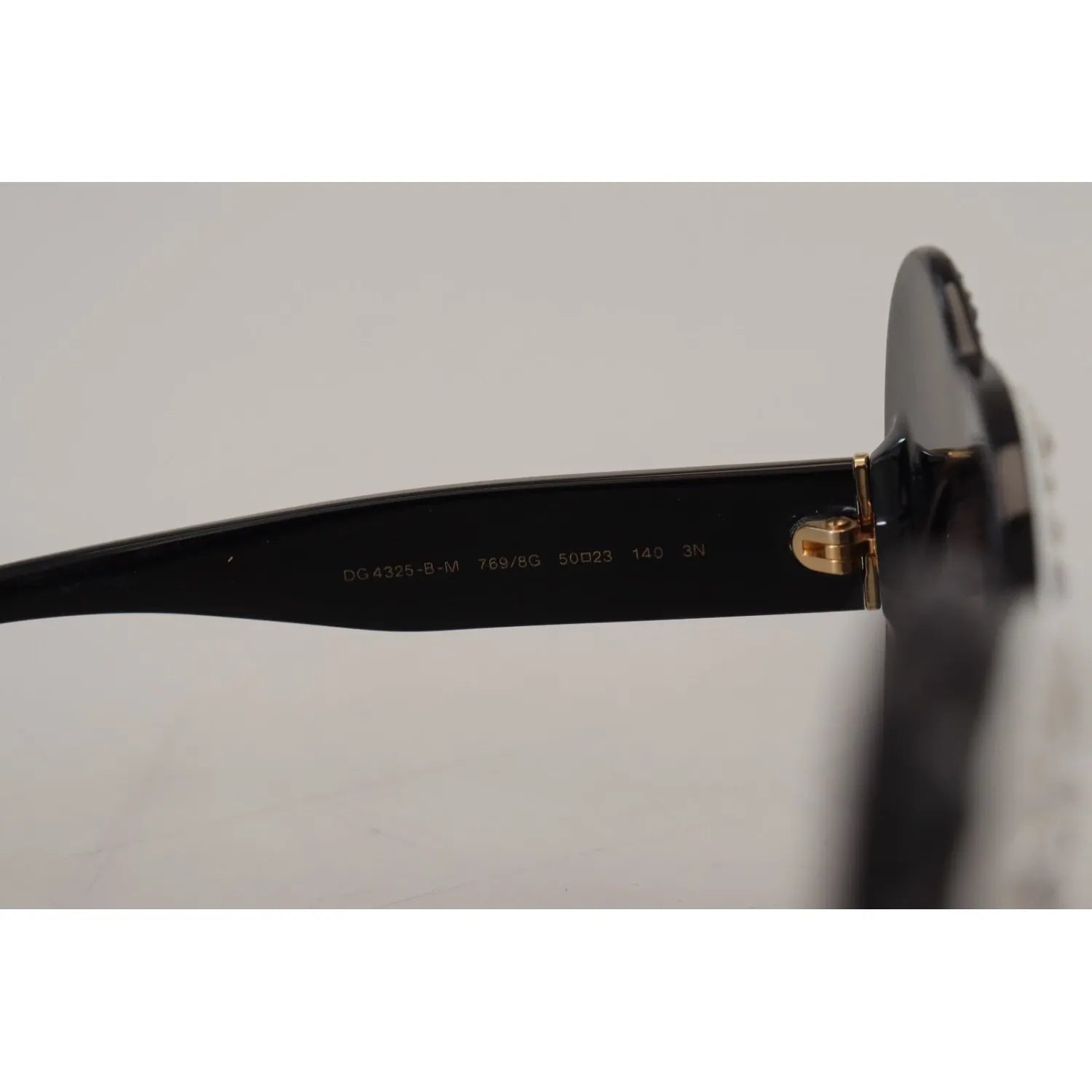 Dolce & Gabbana DG4325BM White Black Acetate Crystal Shades Sunglasses