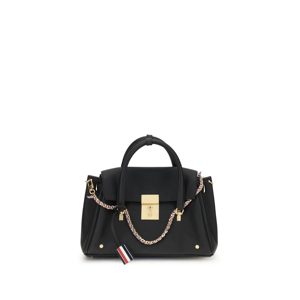 Thom Browne Black Calf Leather Bos Taurus Handbag