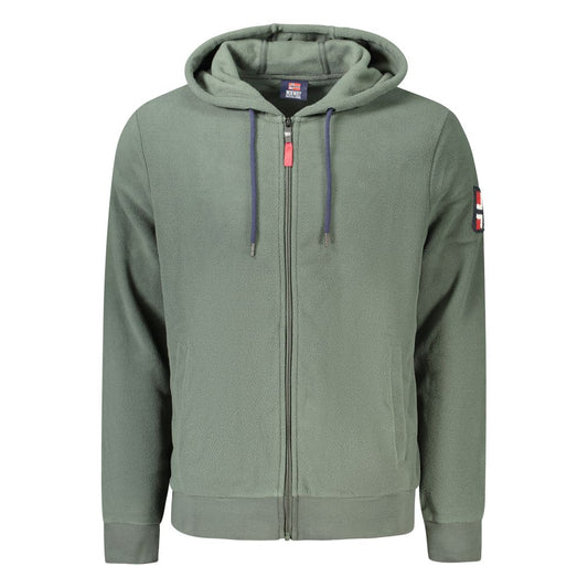 Norway 1963 Green Polyester Men's Hooded Sweater NO-39670-S