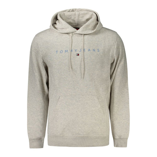 Tommy Hilfiger Gray Cotton Men Hoodie TO-39698-S