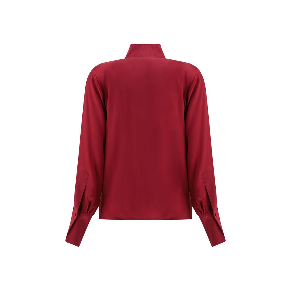 Back view of Crida Milano Multicolor Silk Shirt with classic collar and smooth texture.