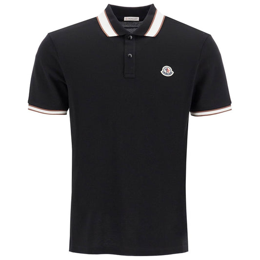 Moncler striped polo shirt with detailed accents Topwear Moncler