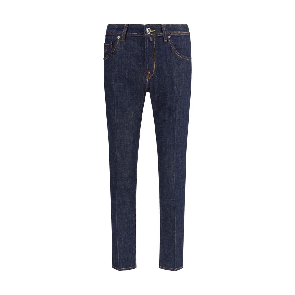 Jacob Cohen Blue Cotton Skinny Jeans
