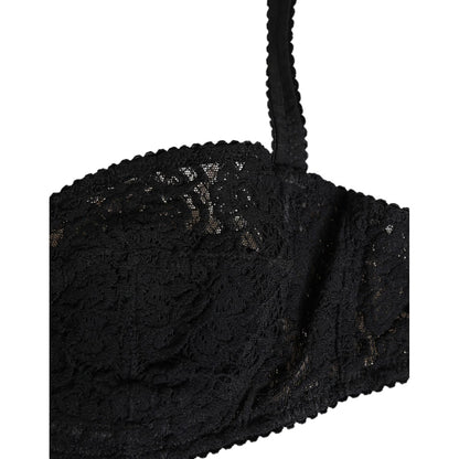 Dolce & Gabbana Black Lace Underwire Bra Lingerie Underwear