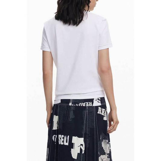 Desigual White Cotton Women T-Shirt DE-39733-XS