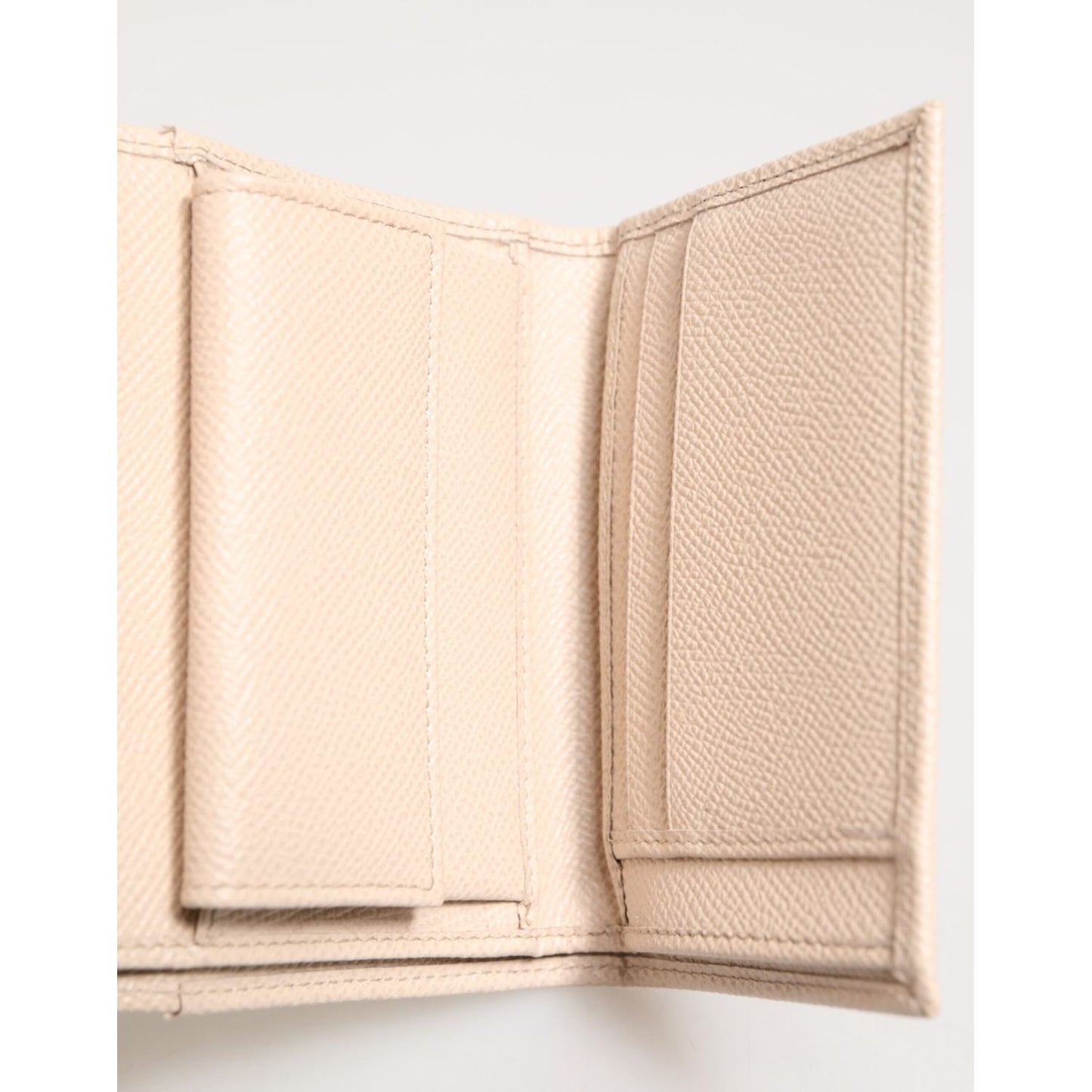 Dolce & Gabbana Light Pink Calf Leather DG Logo French Flap Wallet