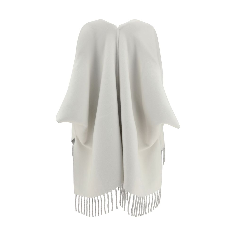 Brunello Cucinelli Gray Wool Poncho