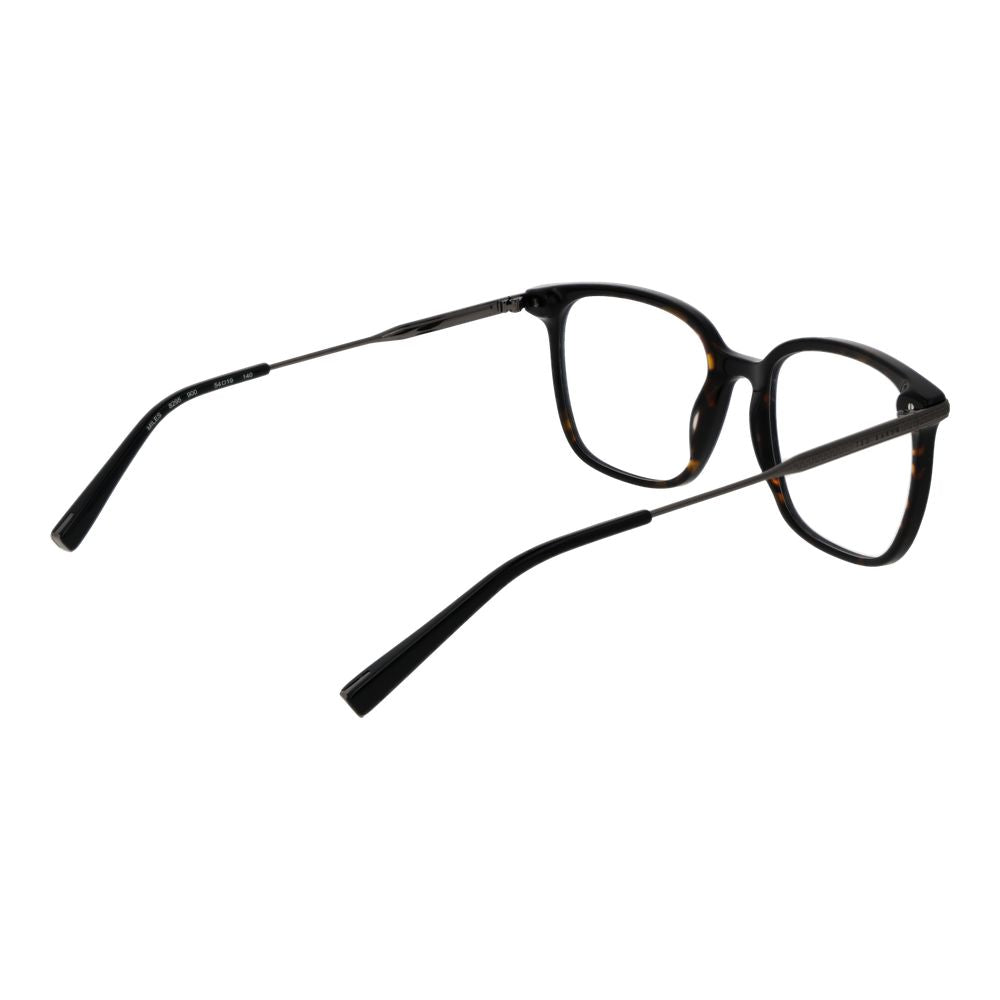 Ted Baker Black Men Glasses Frame in full-rim acetate, size 54-19-140, featuring black color, for men, demo plastic lenses included.
