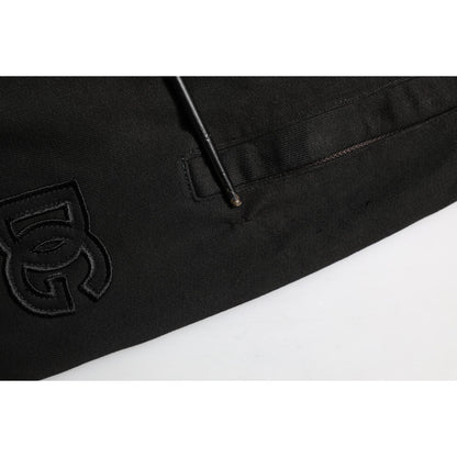 Dolce & Gabbana Black Cotton DG Logo Men Jogger Pants
