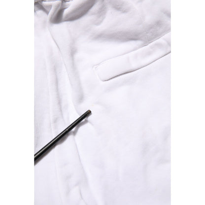 Dolce & Gabbana White Cotton Cargo Trousers Logo Patch Pants