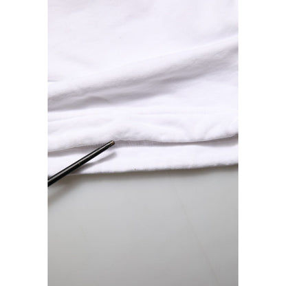 Dolce & Gabbana White Cotton Cargo Trousers Logo Patch Pants