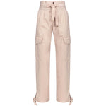 PINKO Pink Cotton Women Trouser With Cargo Pockets