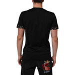 Dolce & Gabbana Black Musical Print Cotton Crew Neck T-shirt