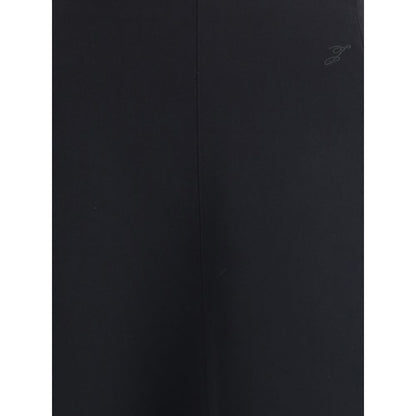 Jacquemus Black Cotton Midi Skirt with flared silhouette and concealed zip from AW25 collection, emphasizing essential and feminine design.