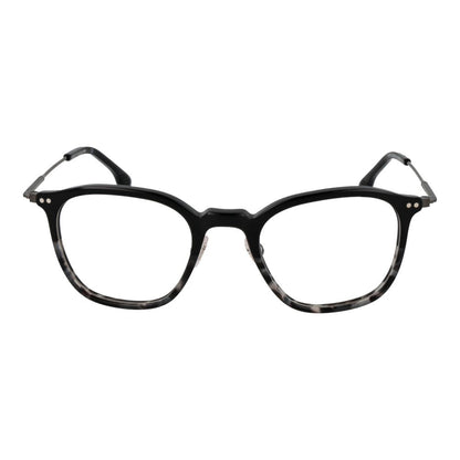 Lozza Black Metal Glasses (Frames) unisex full-rim square style with black metal frame and demo lenses.