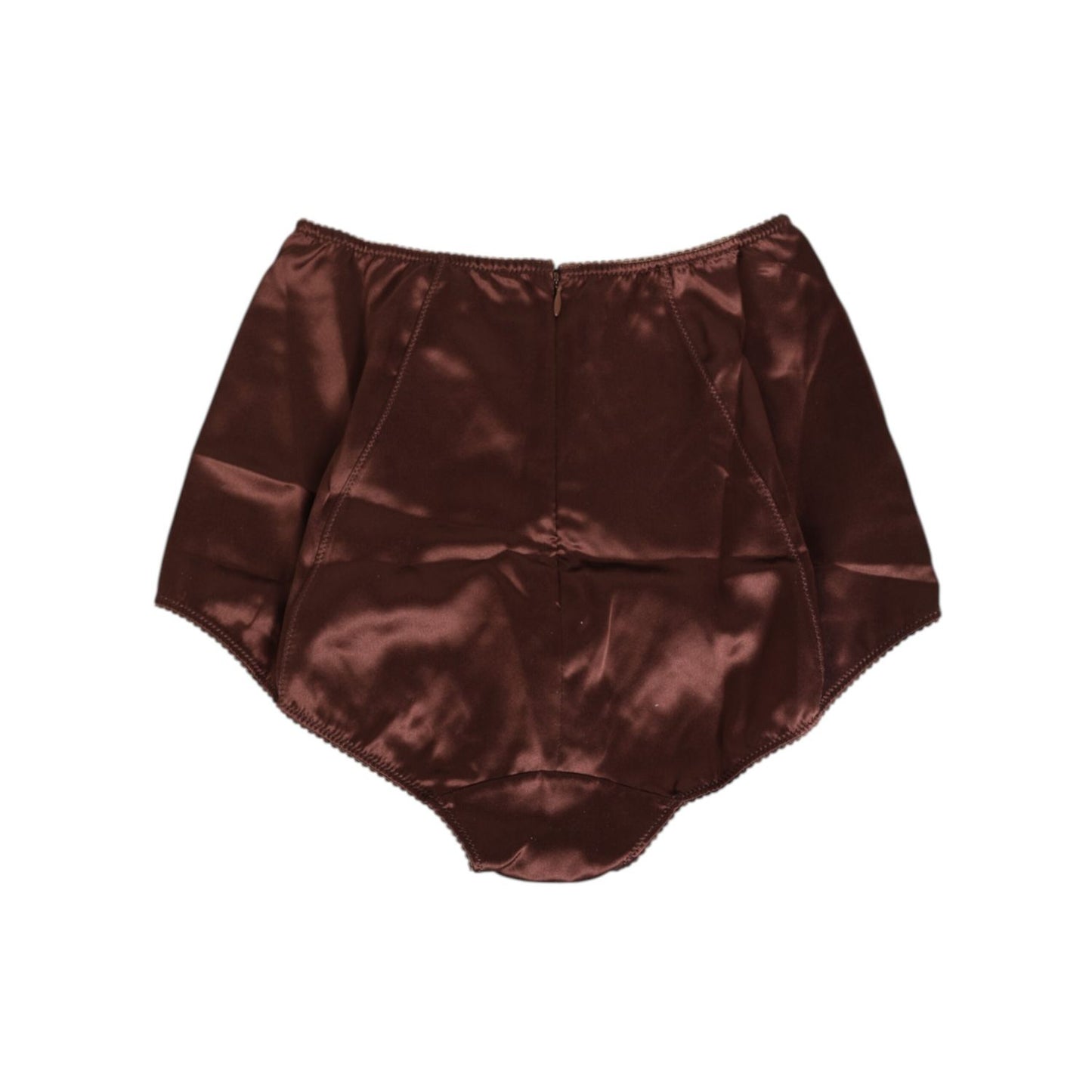 Dolce & Gabbana Brown Silk Stretch High Waist Girdle Underwear