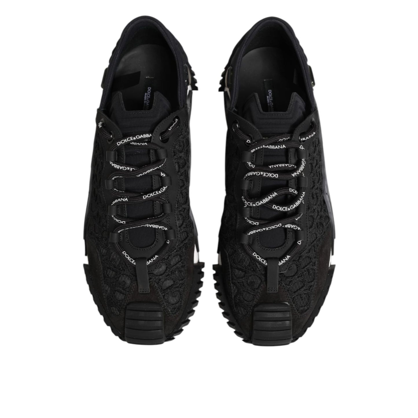 Dolce & Gabbana Black Logo Lace Low Top NS1 Sneaker Shoes