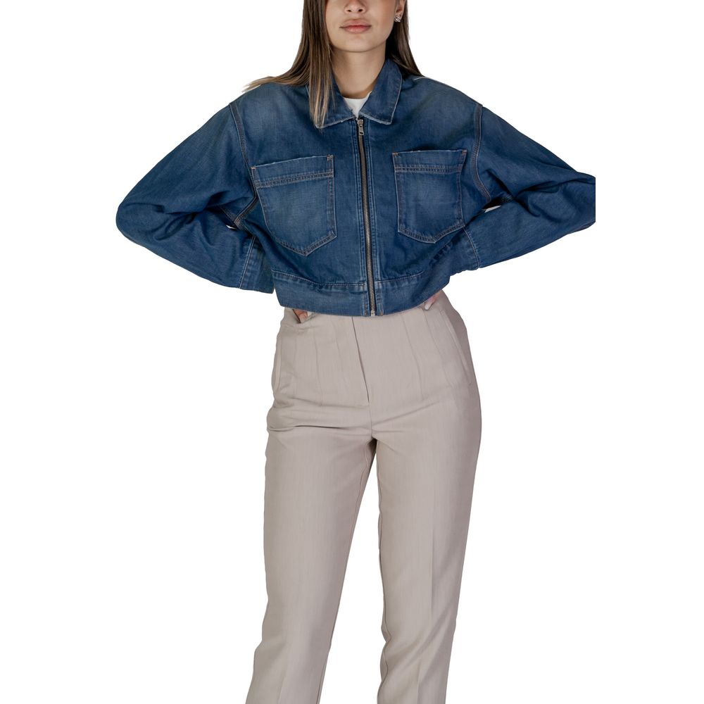 Replay Blue Cotton Denim Jacket