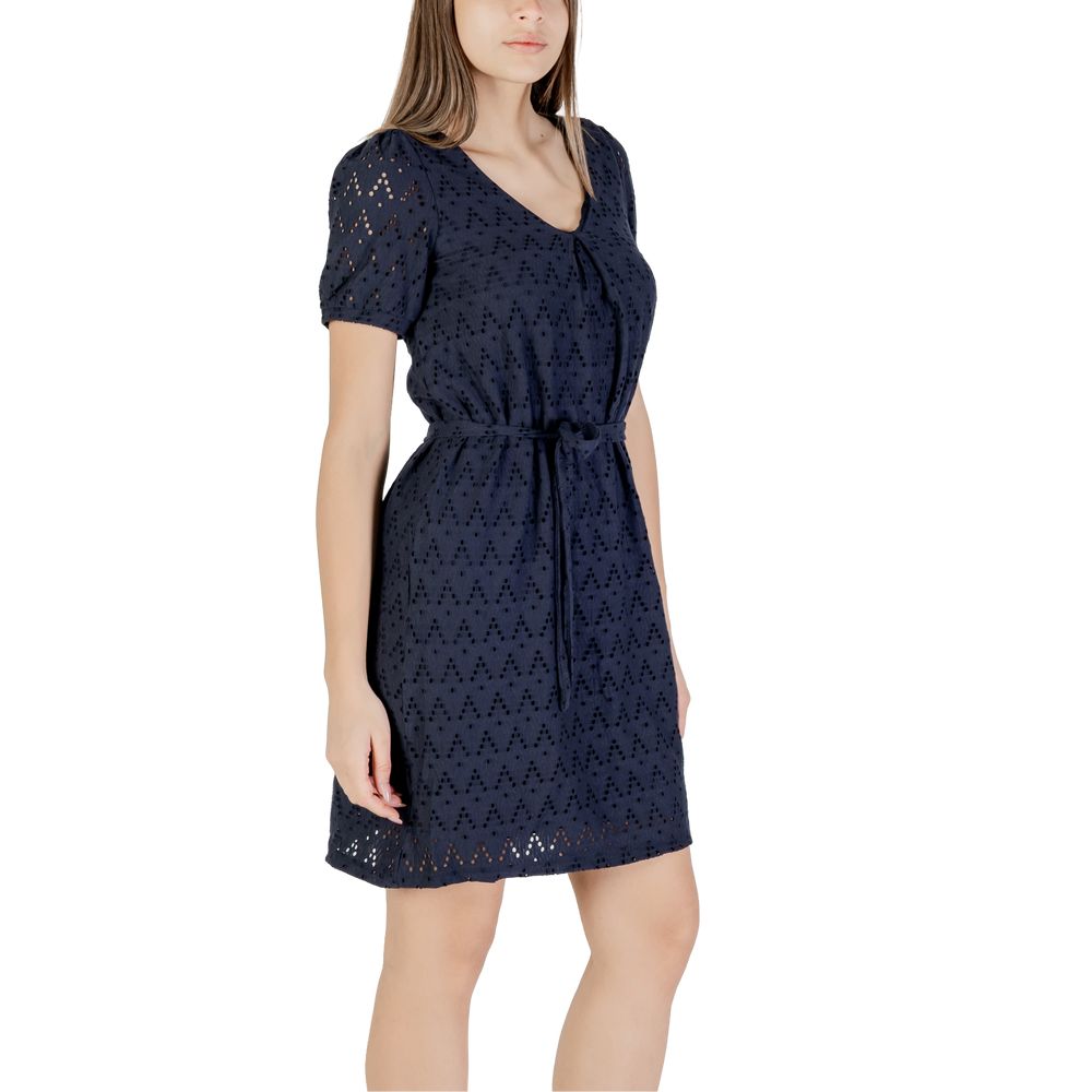 Vila Clothes Blue Recycled Polyester Short Dress Vila Clothes