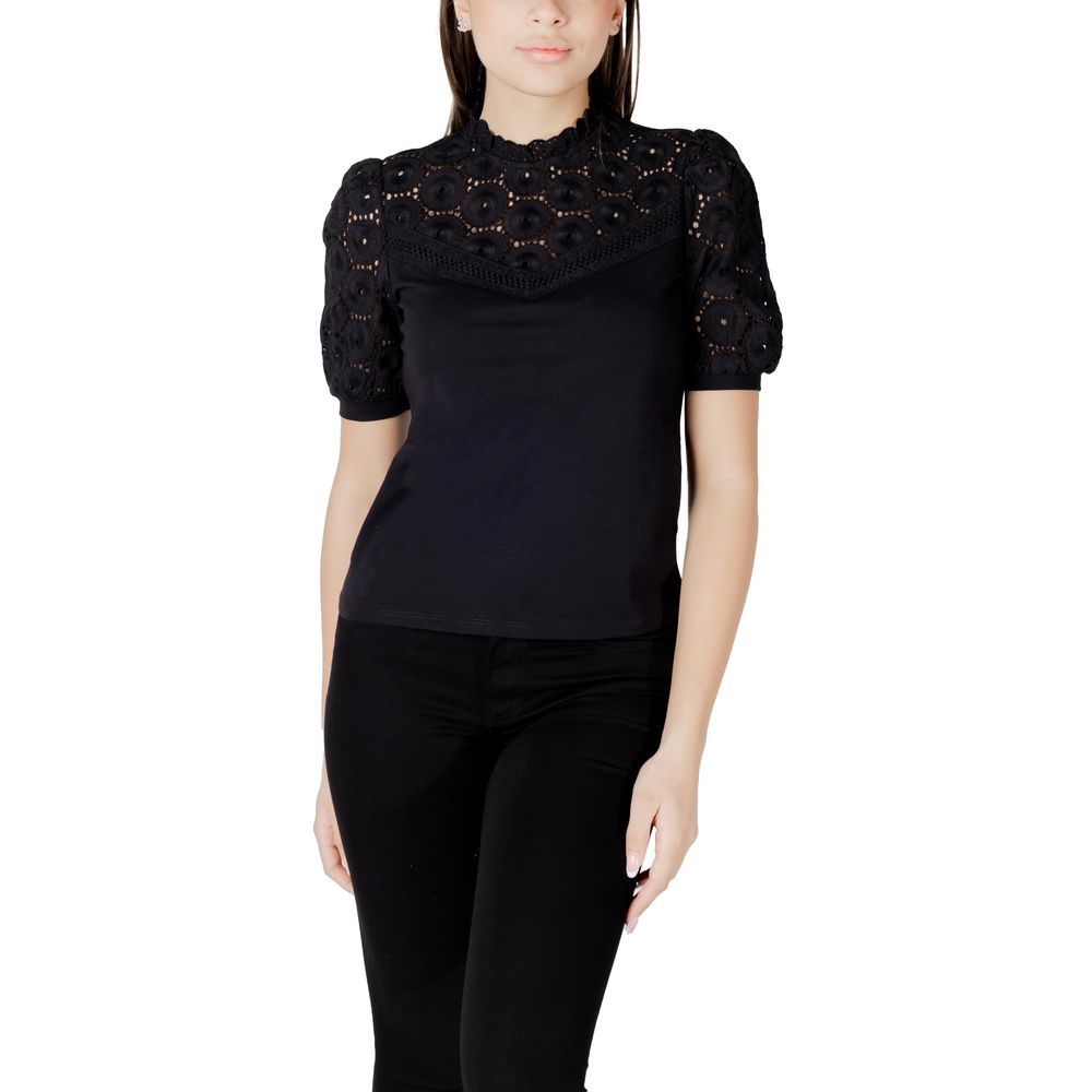 Morgan De Toi Black Cotton T-Shirt