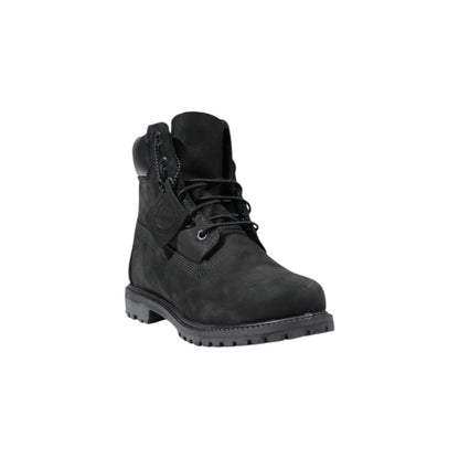 Timberland Black Leather Lace-Up Boots