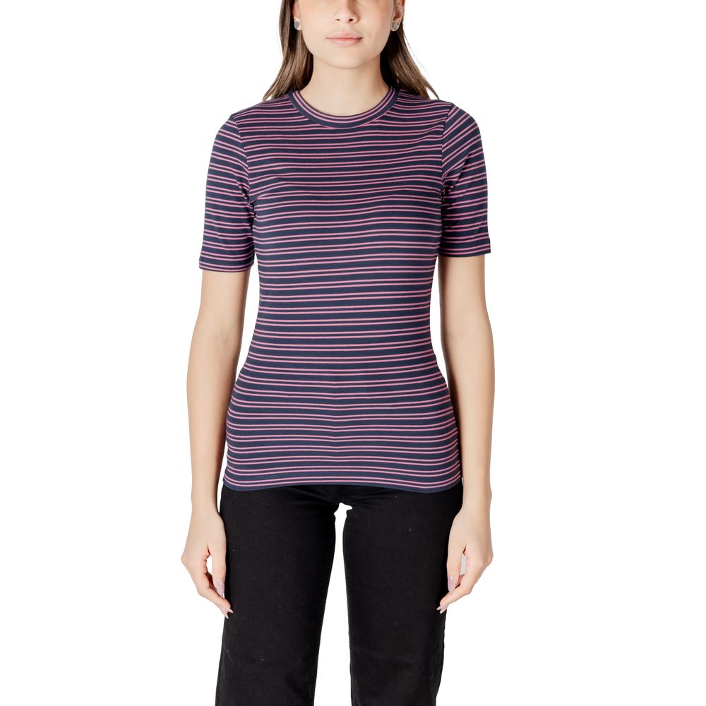 ICHI Bicolor Cotton T-Shirt 1728,71956299936,Bicolor,Clothing,ICHI,IT38|XS,New with tags,T-Shirts - Clothing,Women